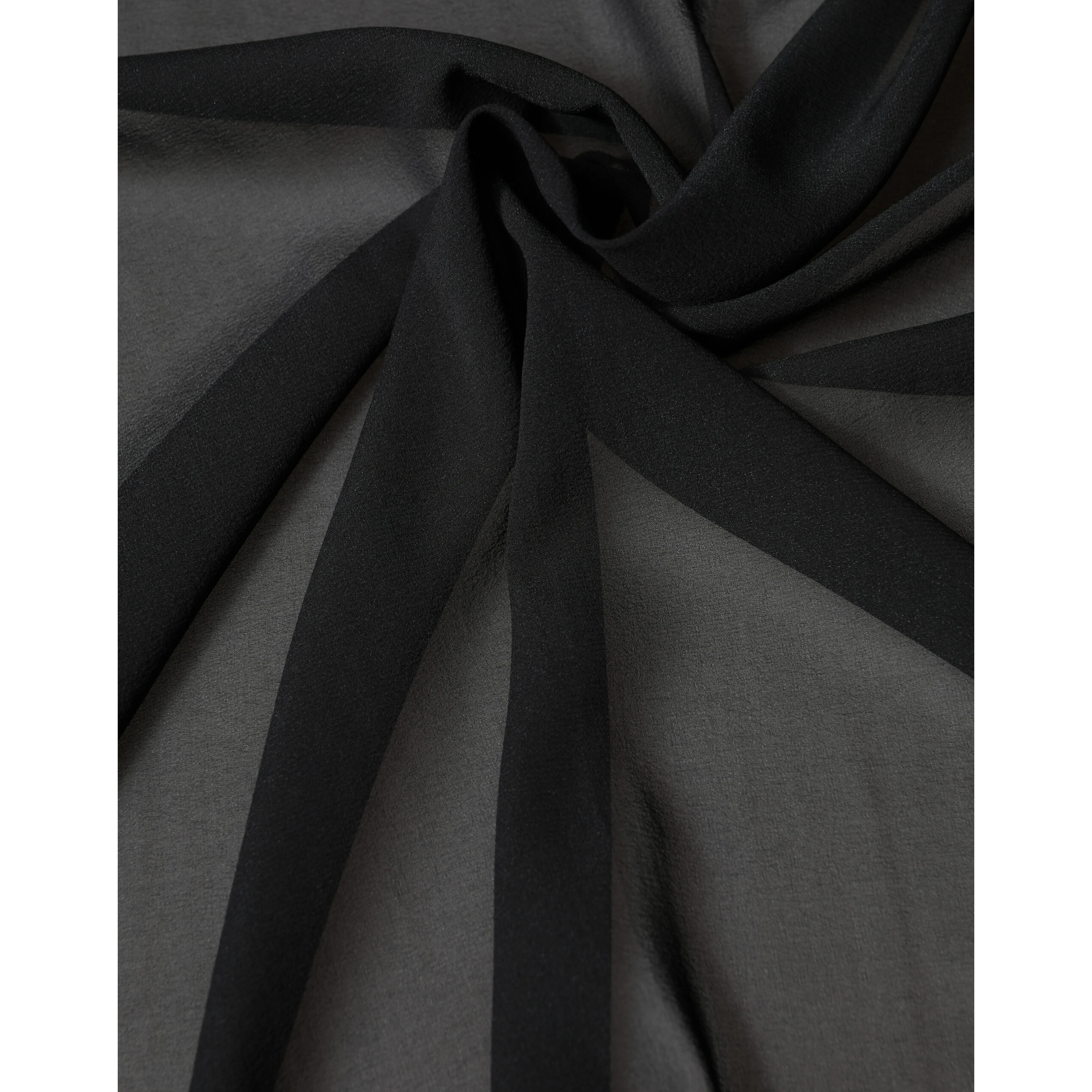 Black Silk Neck Wrap Shawl Stole 200cm x 64cm Scarf