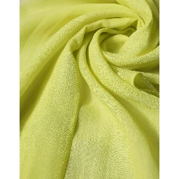 Yellow Green Silk Sash Foulard Stole 292cm x 19cm Scarf