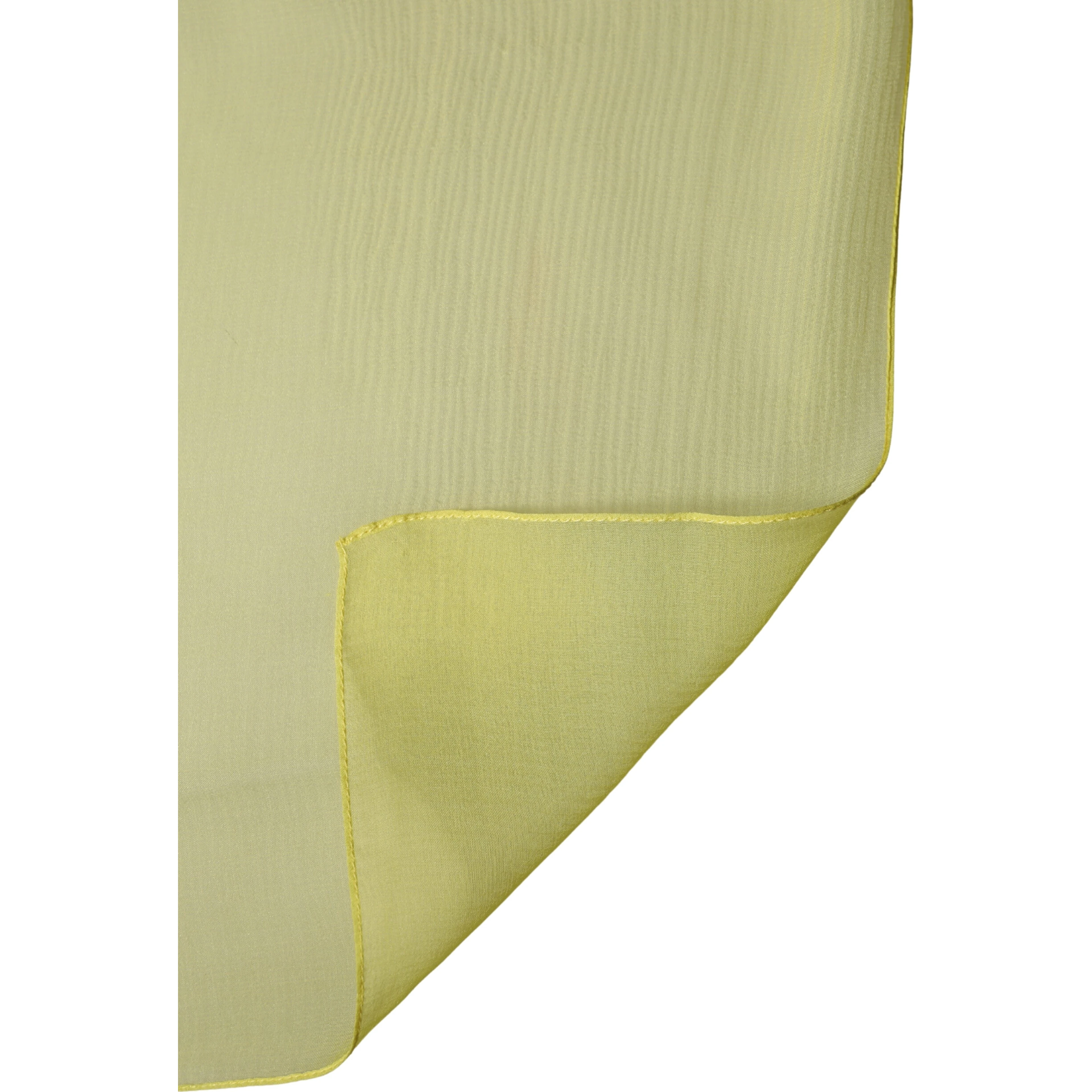 Yellow Silk Neck Wrap Shawl Foulard 120cm x 117cm Scarf