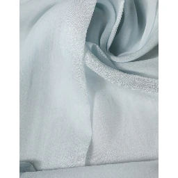 Light Blue Silk Sash Wrap Foulard 294.5cm x 19cm Scarf