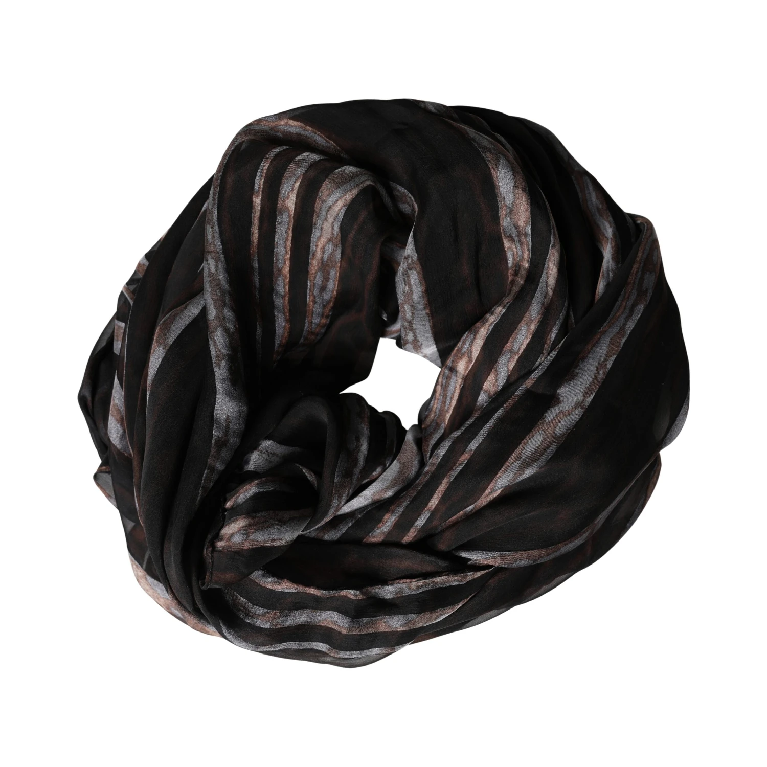 Black Stripes Silk Wrap Shawl Stole 193cm x 131cm Scarf