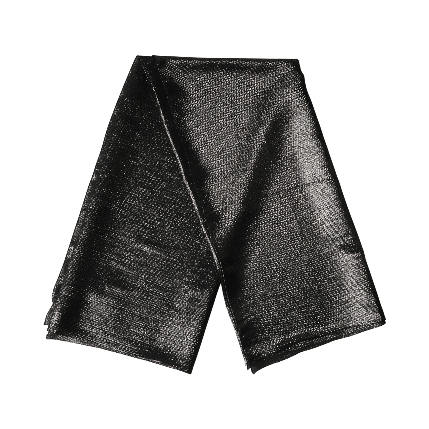 Black Silk Square Wrap Shawl Foulard 122cm x 120cm  Scarf