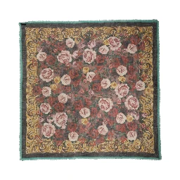 Multicolor Floral Cashmere Square Stole 134cmx134cm Scarf