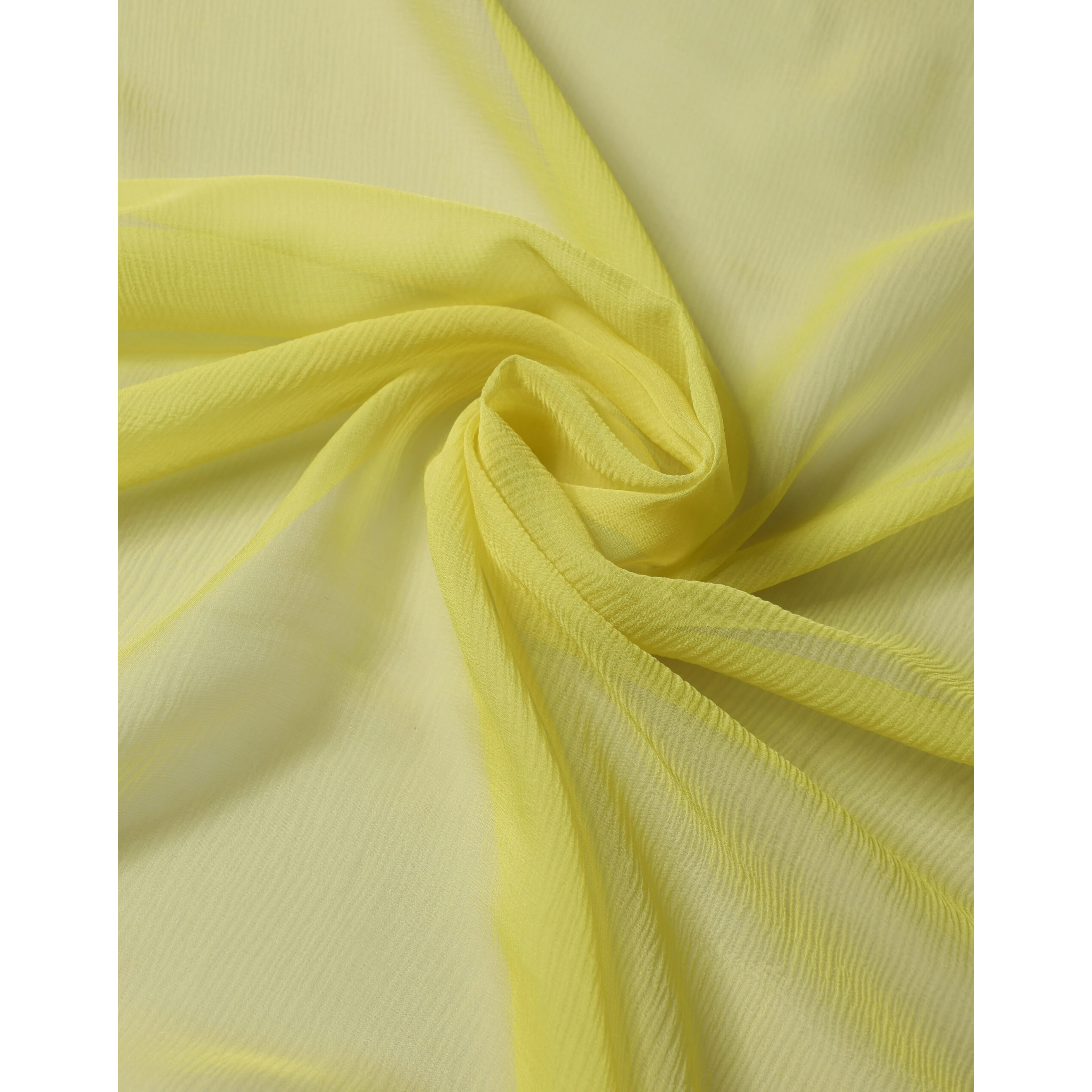 Yellow Silk Neck Wrap Shawl Foulard 120cm x 117cm Scarf
