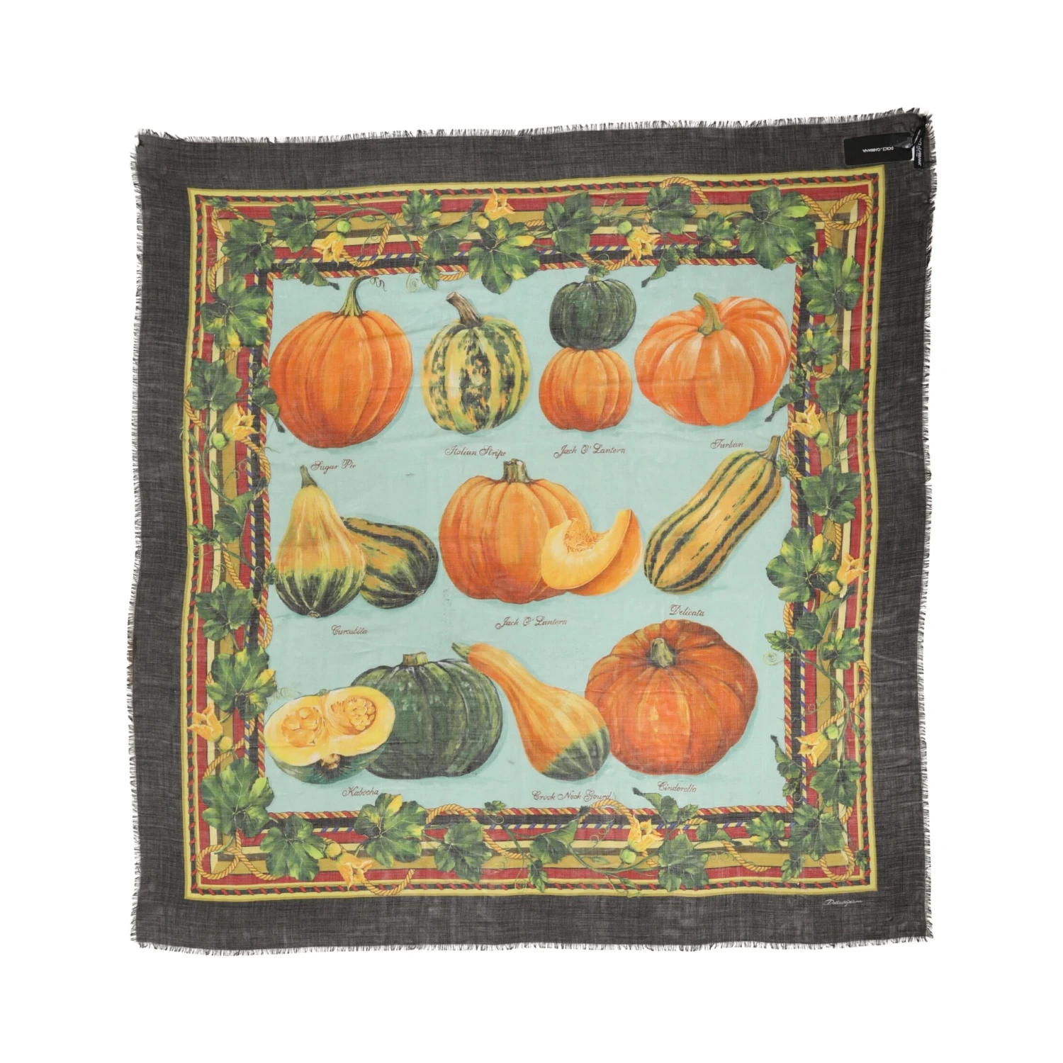 Multicolor Pumpkin Cashmere Stole 137cm x 133cm Scarf