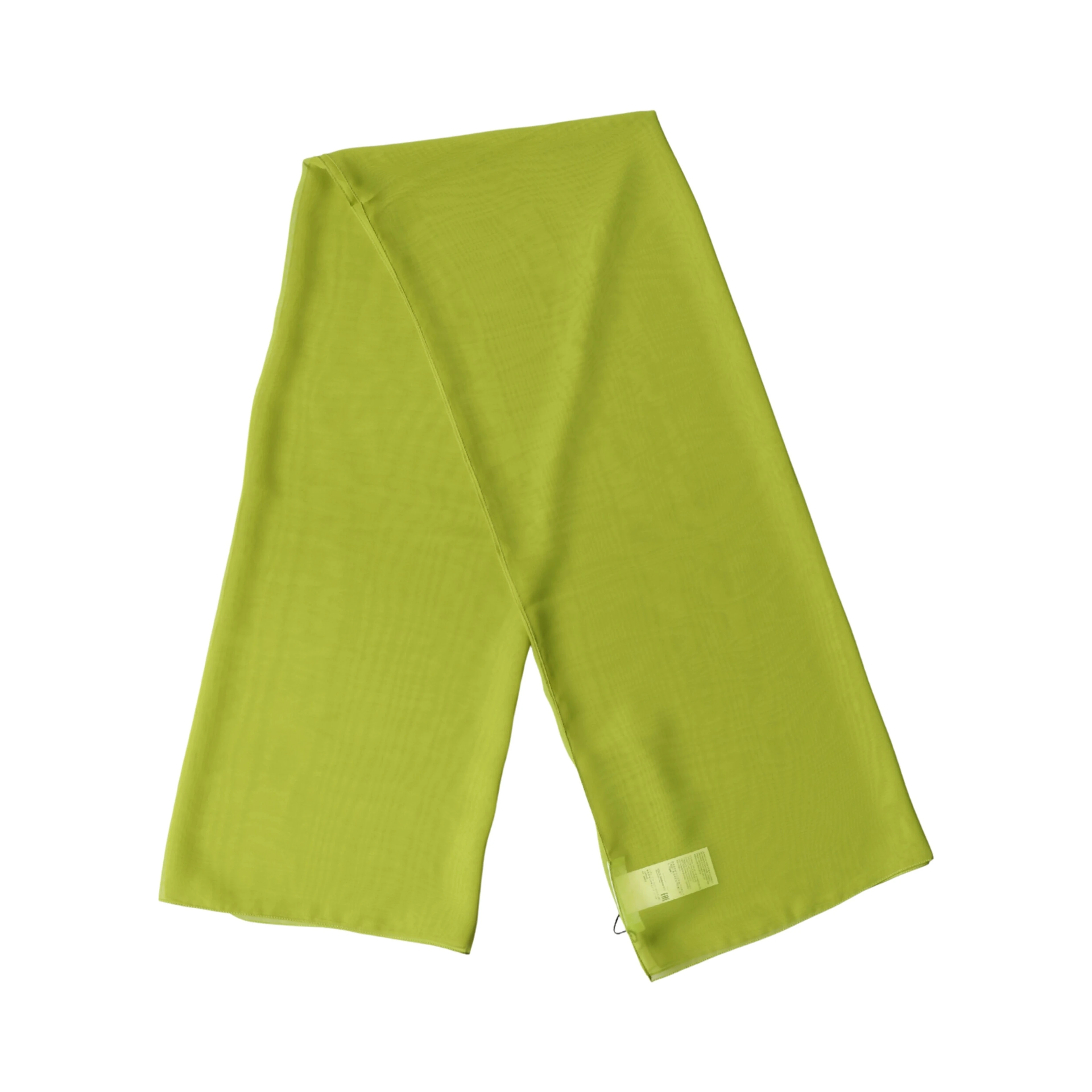 Yellow Green Neck Wrap Shawl Foulard 131cm x 99.5cm Scarf