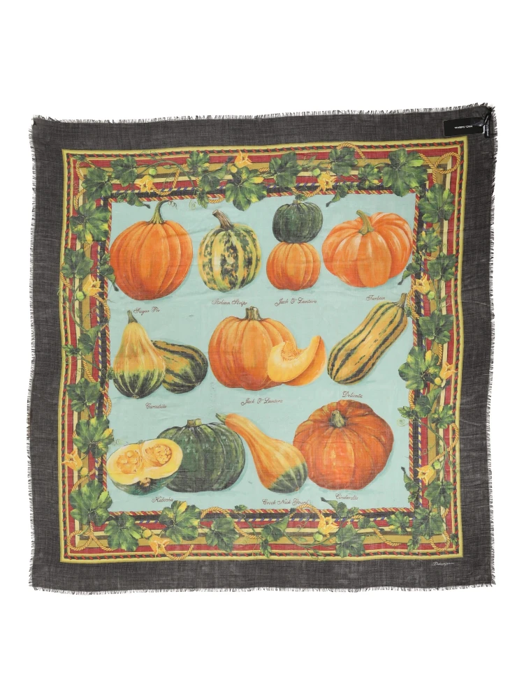 Multicolor Pumpkin Cashmere Stole 137cm x 133cm  Scarf alternative