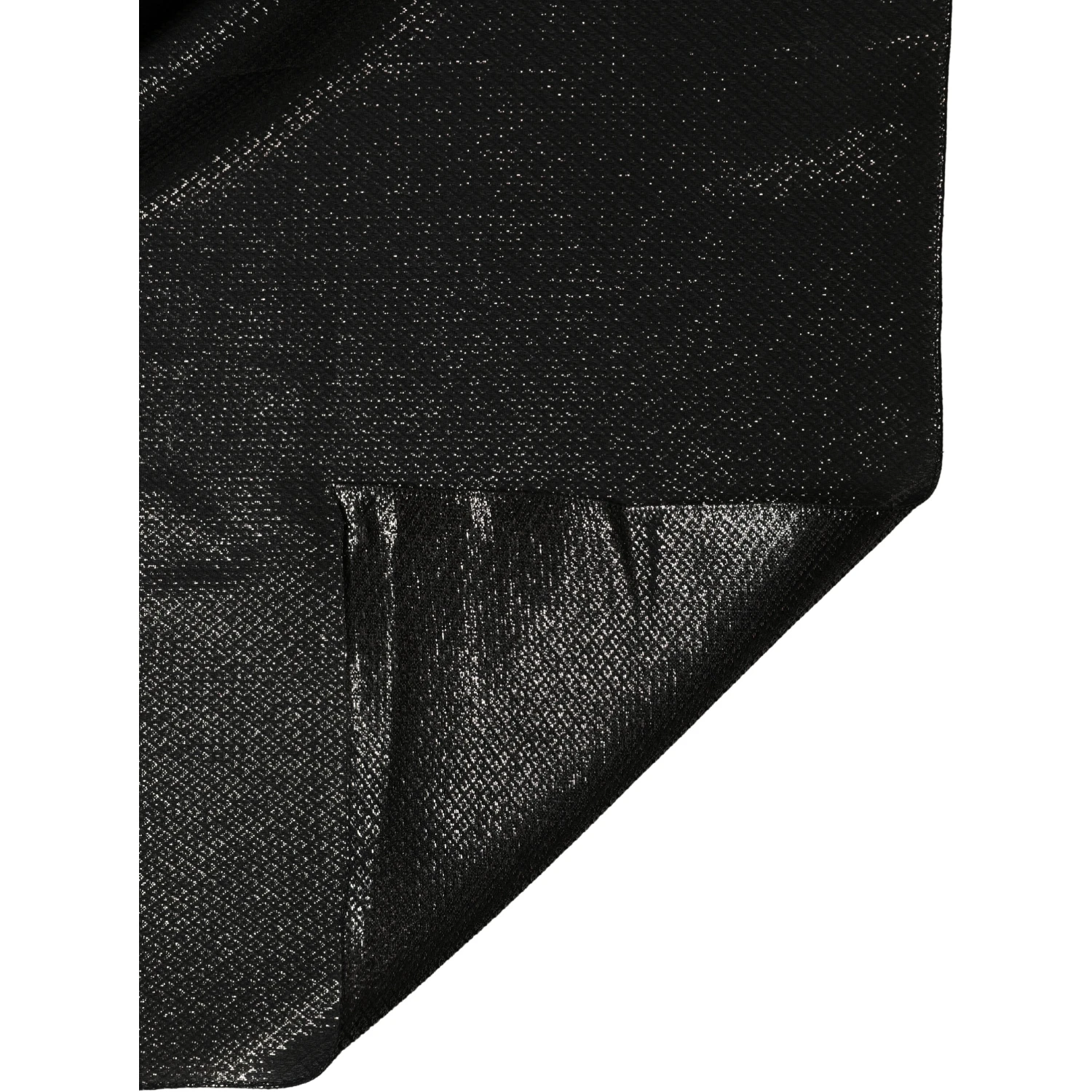 Black Silk Square Wrap Shawl Foulard 122cm x 120cm  Scarf