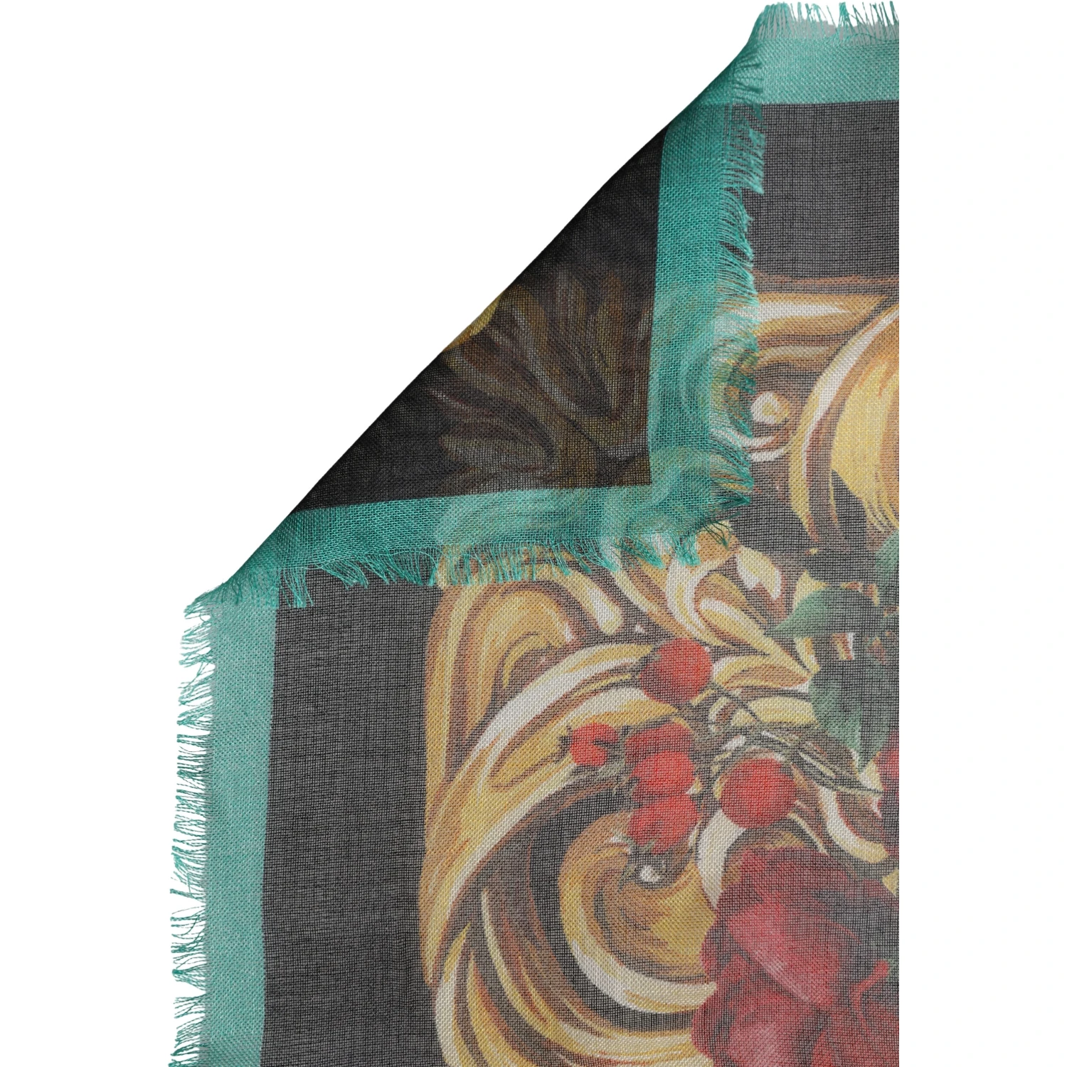 Multicolor Floral Cashmere Square Stole 134cmx134cm Scarf