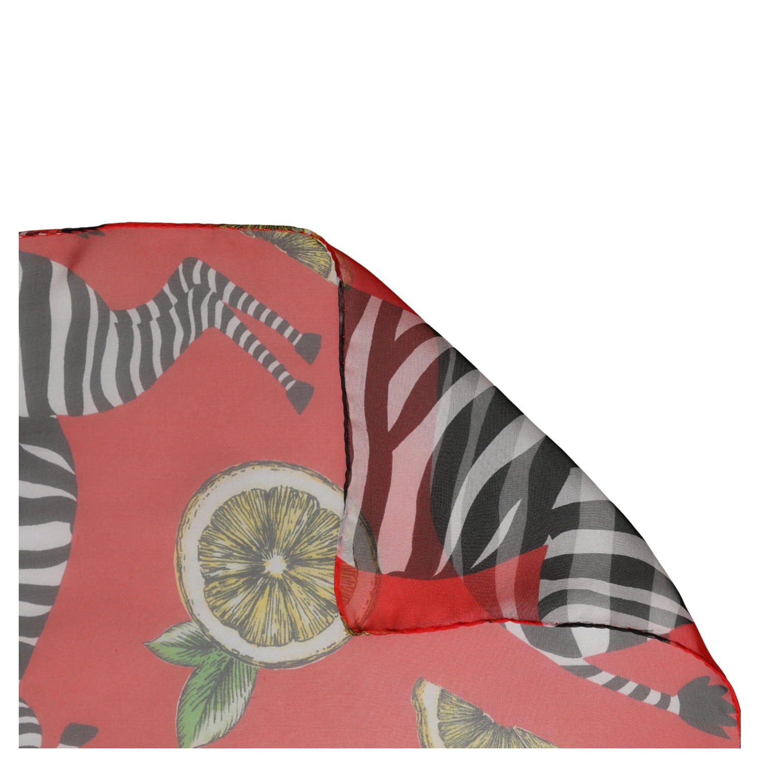 Red Zebra Print Silk Wrap Shawl Stole 200cm x 132cm Scarf