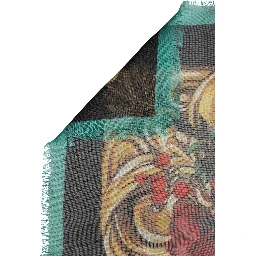 Multicolor Floral Cashmere Square Stole  Scarf