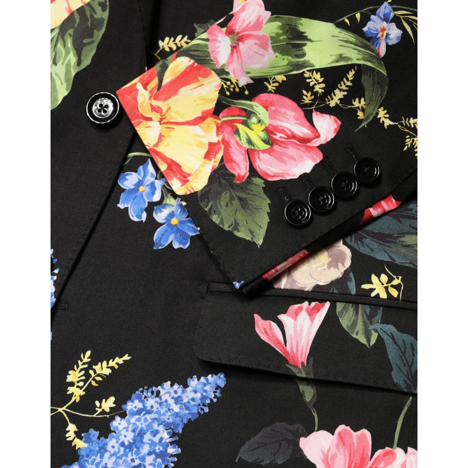 Black Floral Single Breasted MARTINI 2 Piece Suit