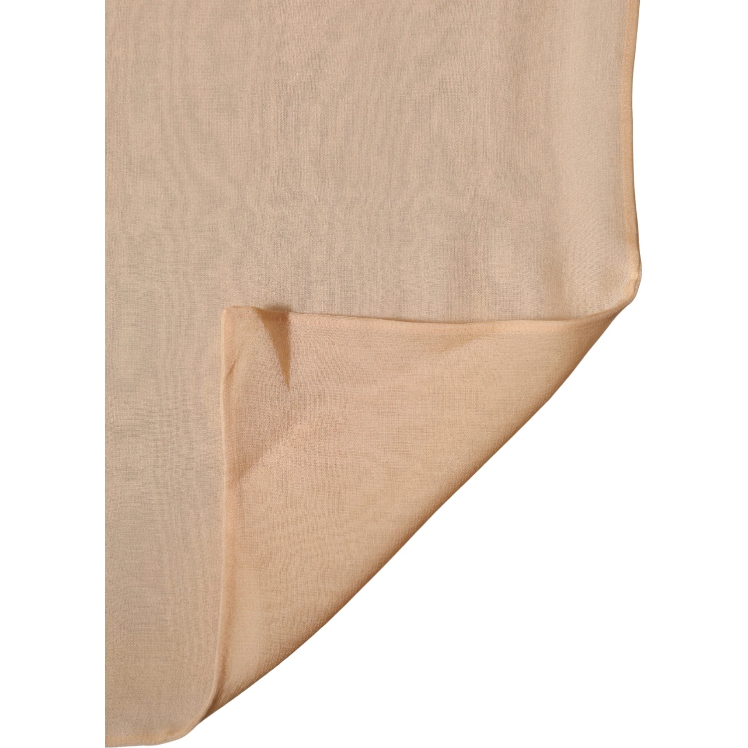 Beige Silk Sash Wrap Foulard Stole 292cm x 19cm Scarf