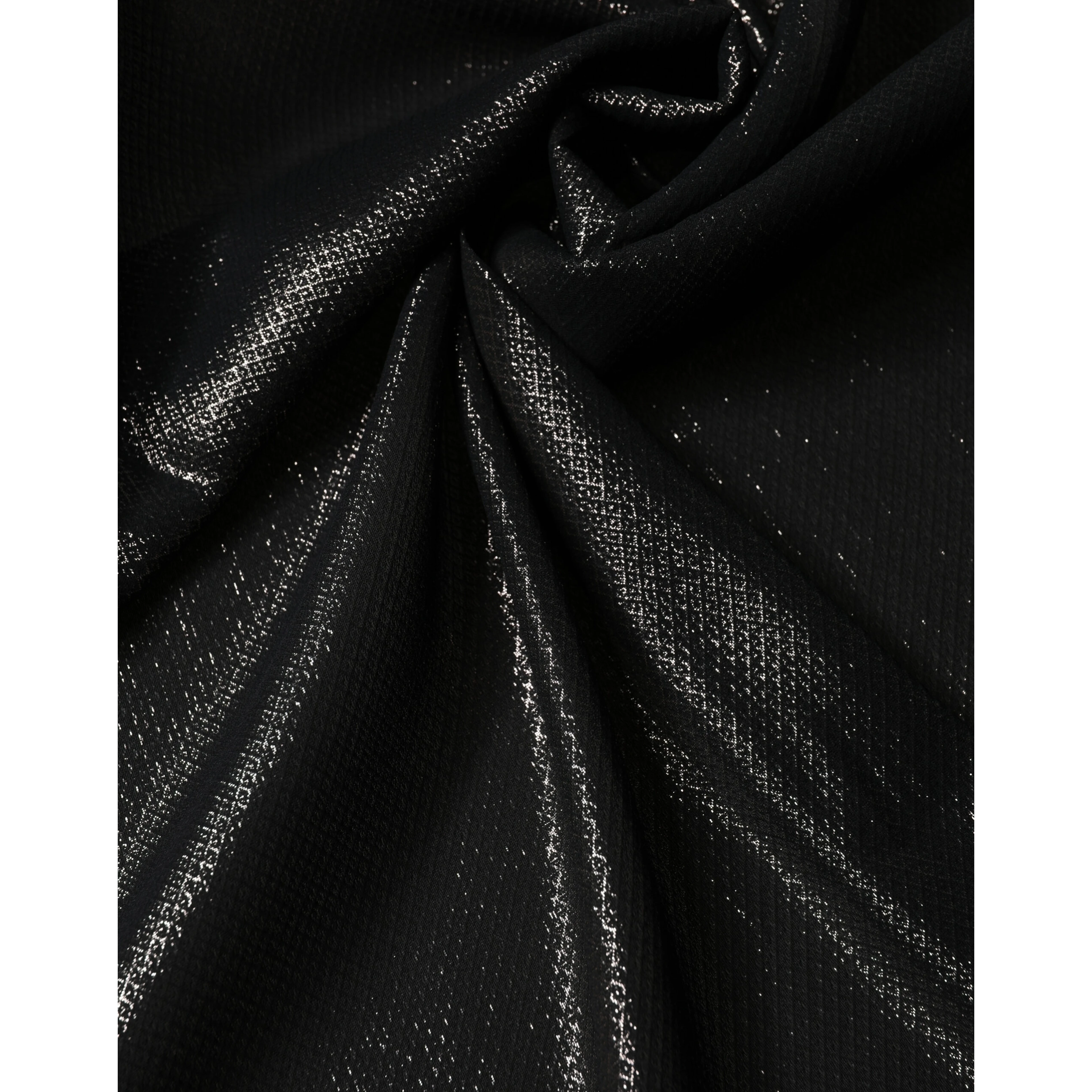 Black Silk Square Wrap Shawl Foulard 122cm x 120cm  Scarf