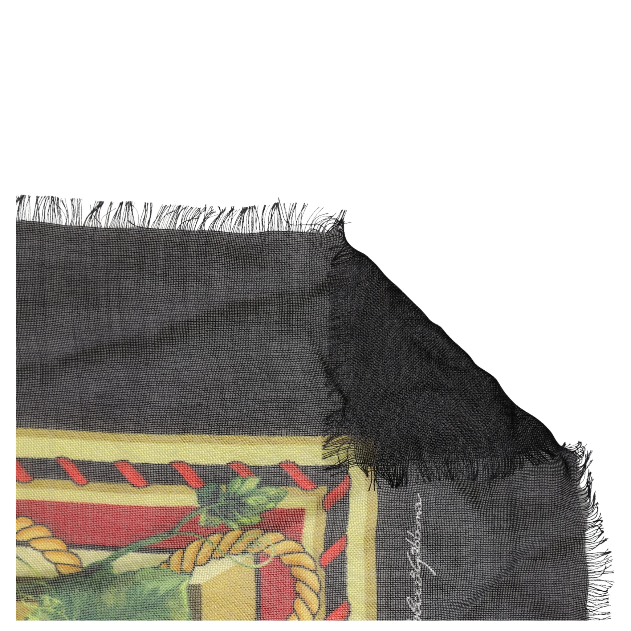Multicolor Pumpkin Cashmere Stole 137cm x 133cm  Scarf