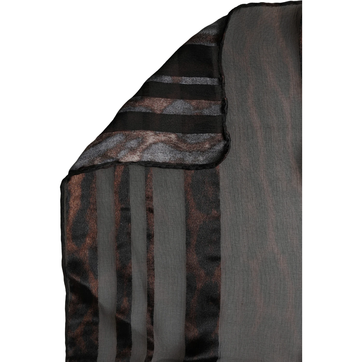 Black Stripes Silk Wrap Shawl Stole 193cm x 131cm Scarf