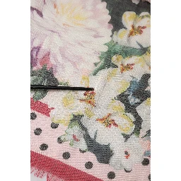 Multicolor Floral Print Square Stole 133cm x 133cm Scarf