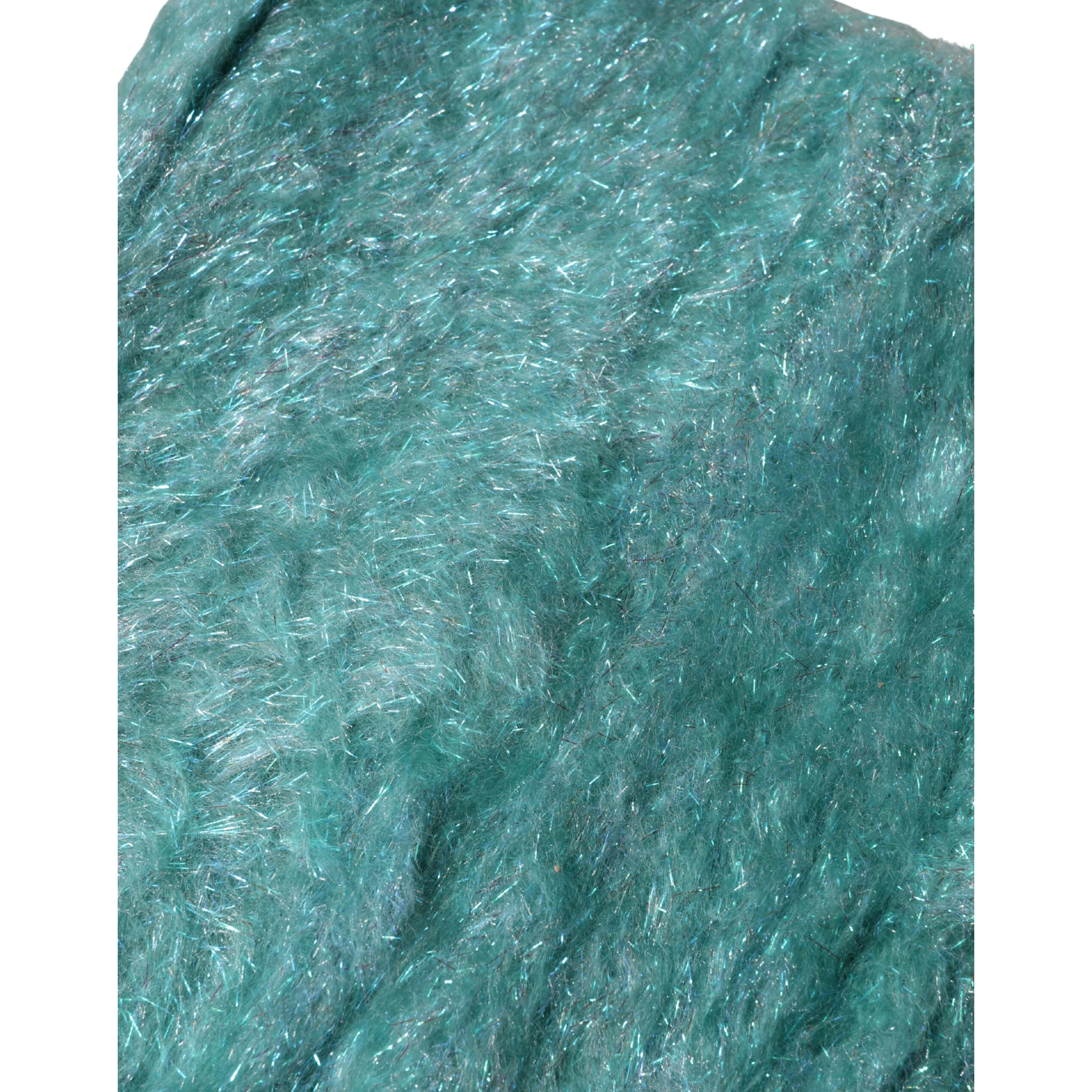 Teal Mohair Wool Knitted Wrap Shawl 62cm x 32.5cm Scarf