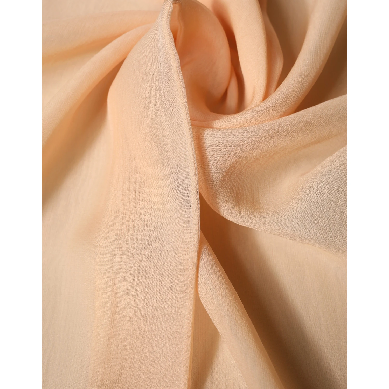 Beige Silk Sash Wrap Foulard Stole 292cm x 19cm Scarf