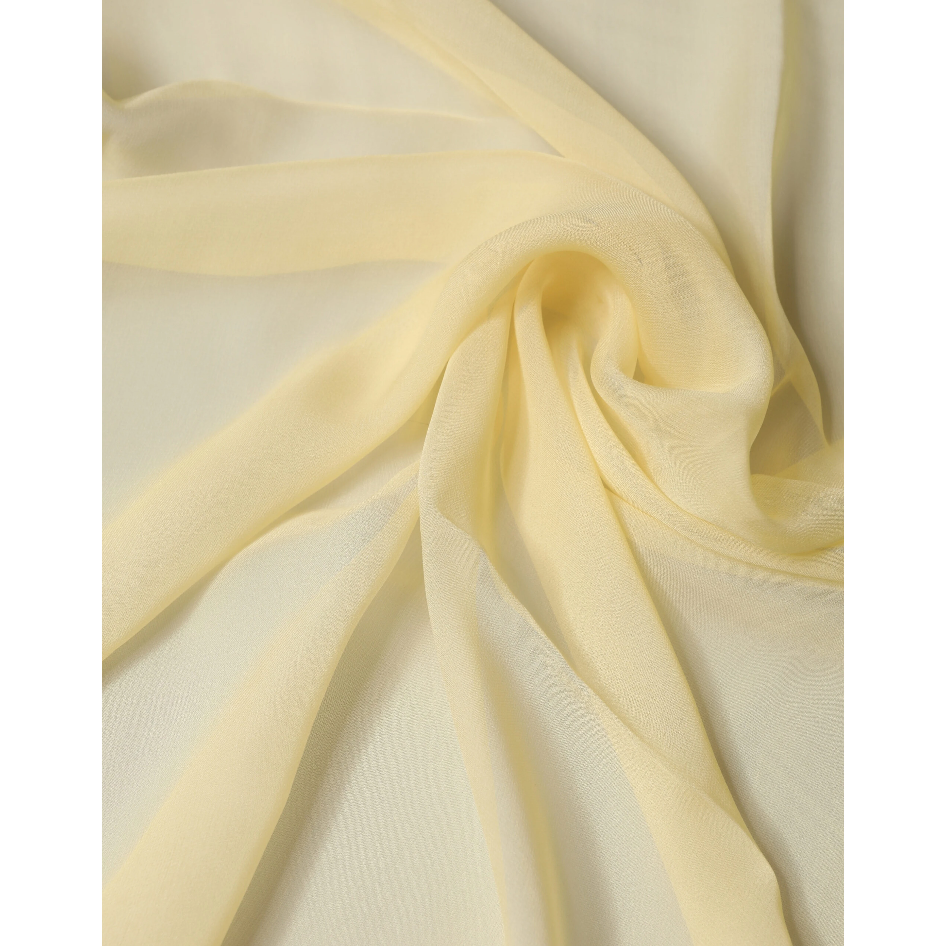 Light Yellow Silk Wrap Shawl Foulard 100cm x 99cm Scarf