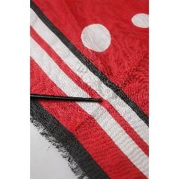 Red Polka Dot Print Square Stole 137cm x 134.5cm  Scarf