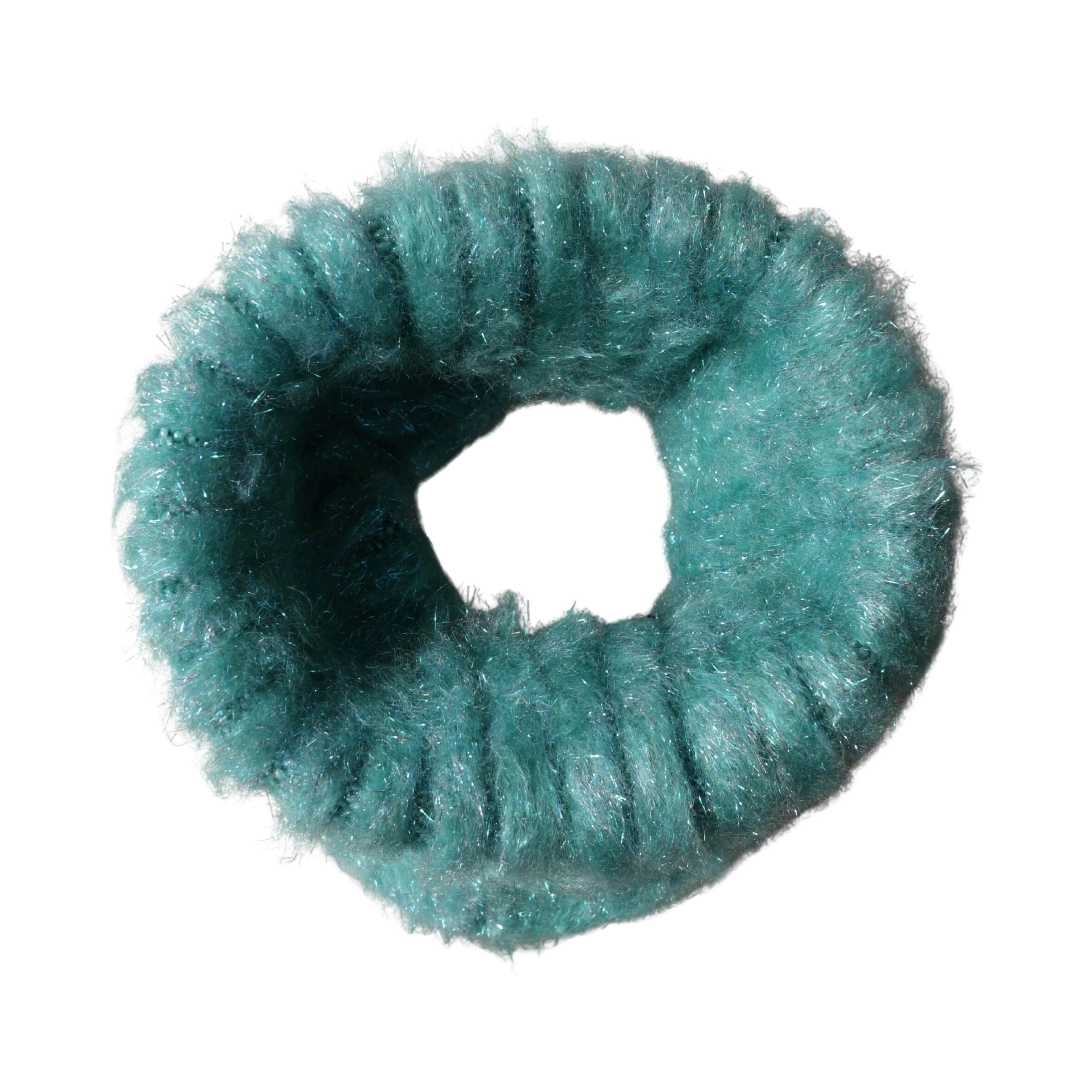 Teal Mohair Wool Knitted Wrap Shawl 62cm x 32.5cm Scarf