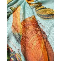 Multicolor Pumpkin Cashmere Stole 137cm x 133cm  Scarf
