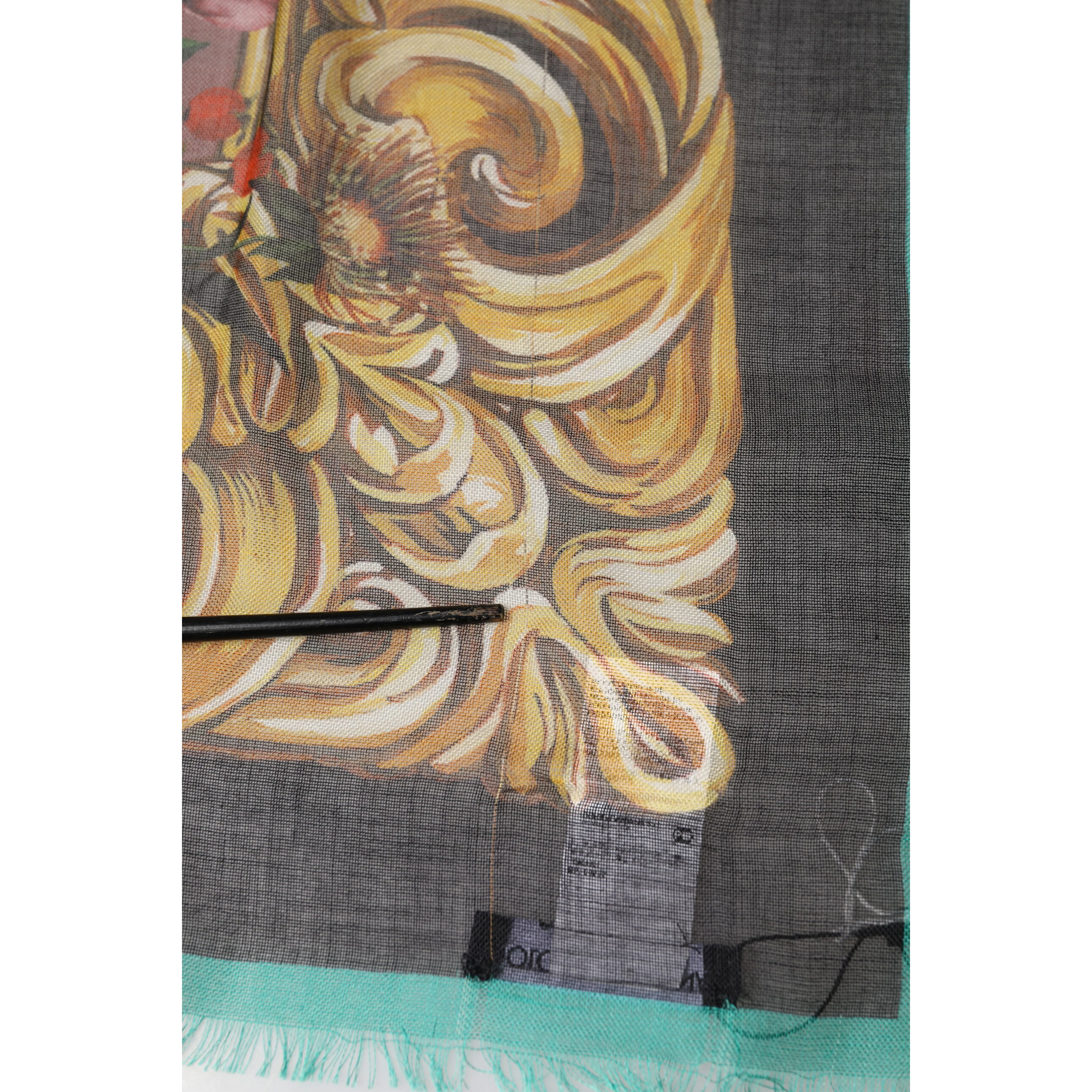Multicolor Floral Cashmere Square Stole 134cmx134cm Scarf