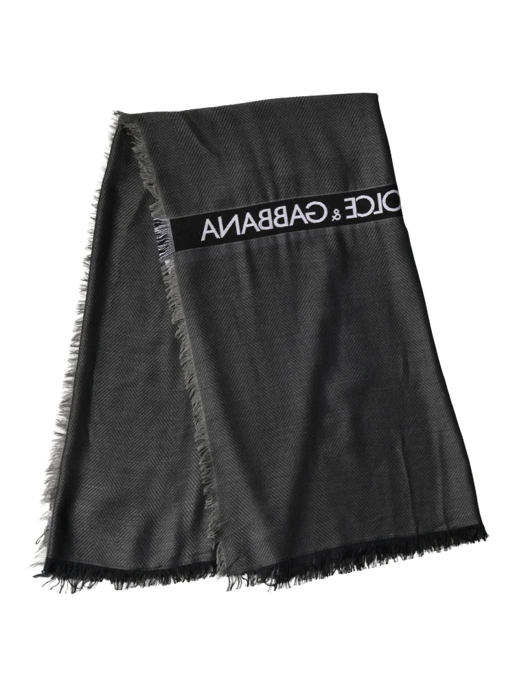 Black Modal Warmer Shawl Fringes 140cm x 134cm Men Scarf