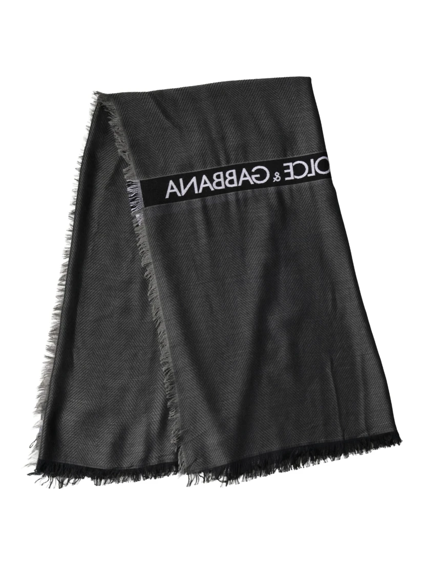 Black Modal Warmer Shawl Fringes 140cm x 134cm Men Scarf