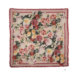 Multicolor Floral Print Square Stole 136cm x 130cm Scarf