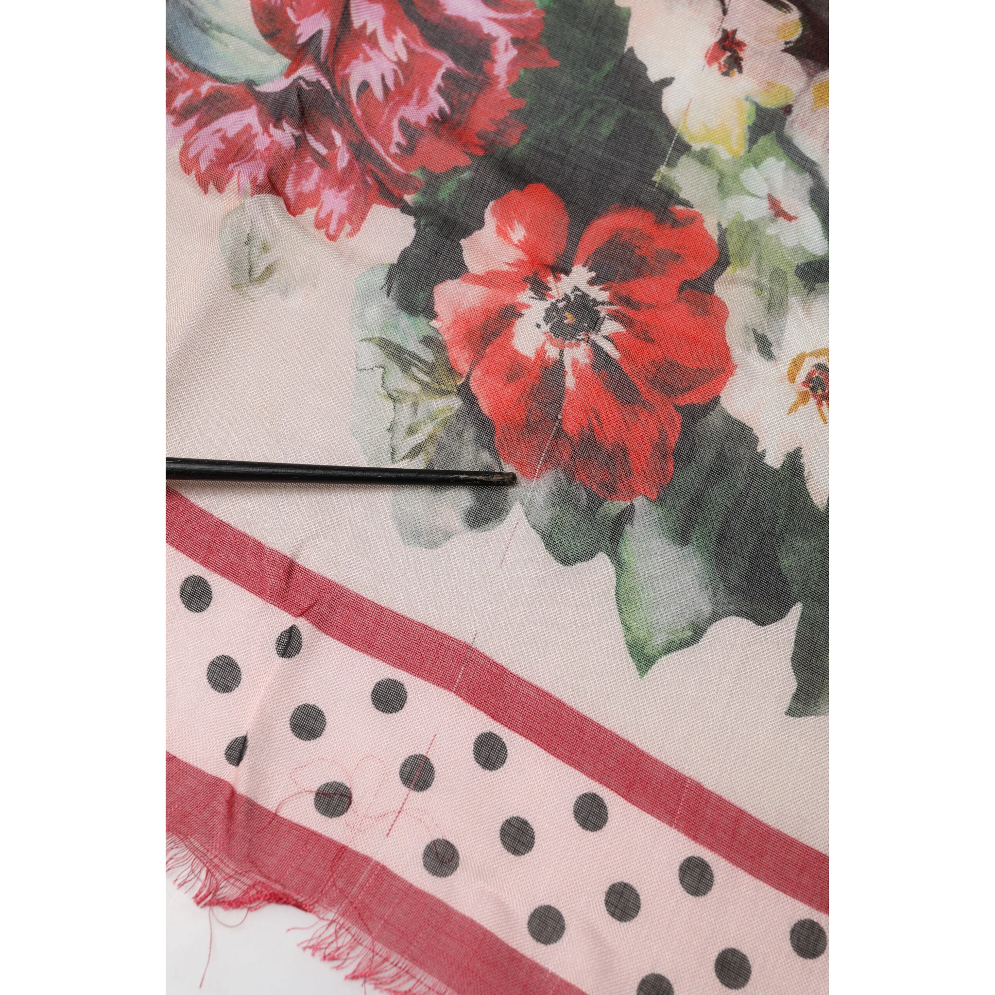 Multicolor Floral Print Square Stole 133cm x 133cm Scarf
