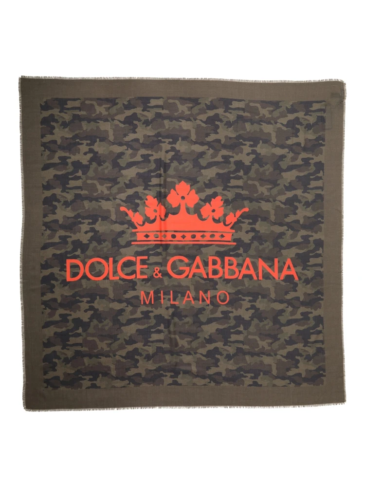 Green Camouflage Logo Cashmere 138cm x 137cm Men Scarf alternative