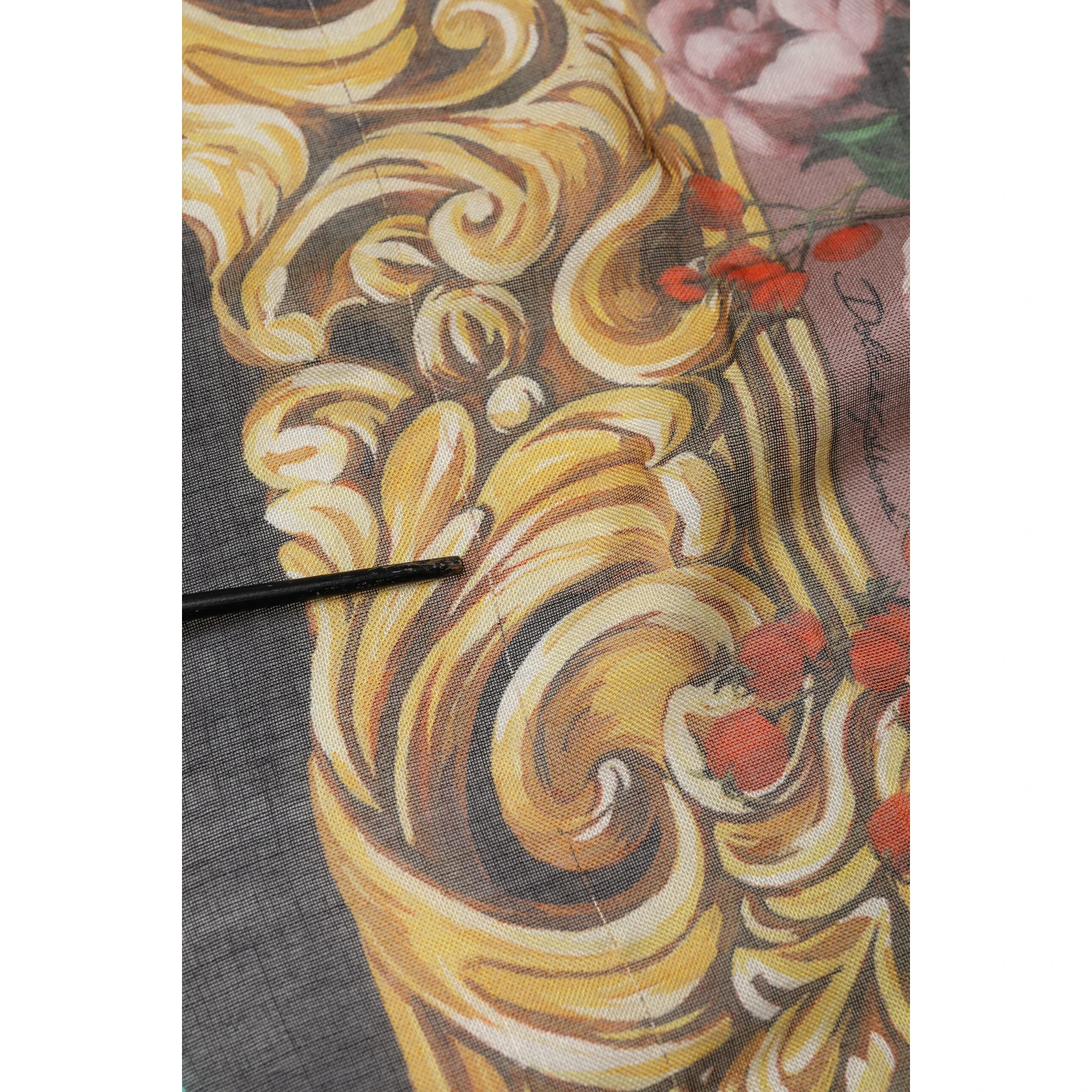 Multicolor Floral Cashmere Square Stole 134cmx134cm Scarf