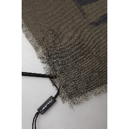 Green Camouflage Logo Cashmere 138cm x 137cm Men Scarf