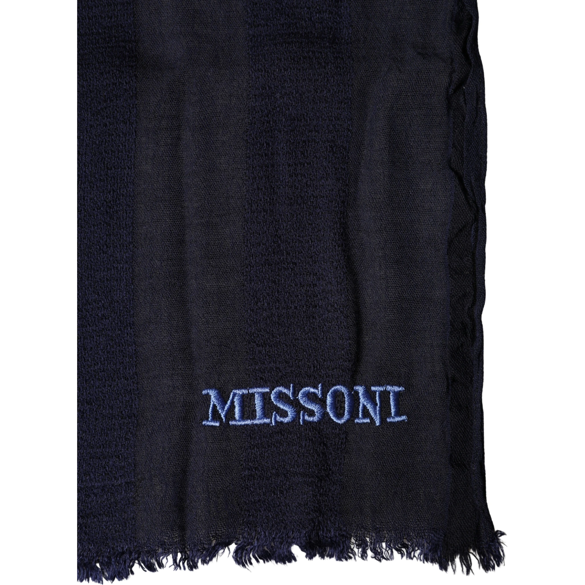 Dark Blue Wool Knit Unisex Wrap Fringe Shawl 170cm x 60cm Scarf