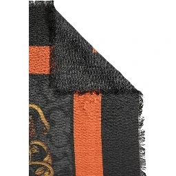 Multicolor Crest Print Cashmere 272cm x 132cm Men Scarf