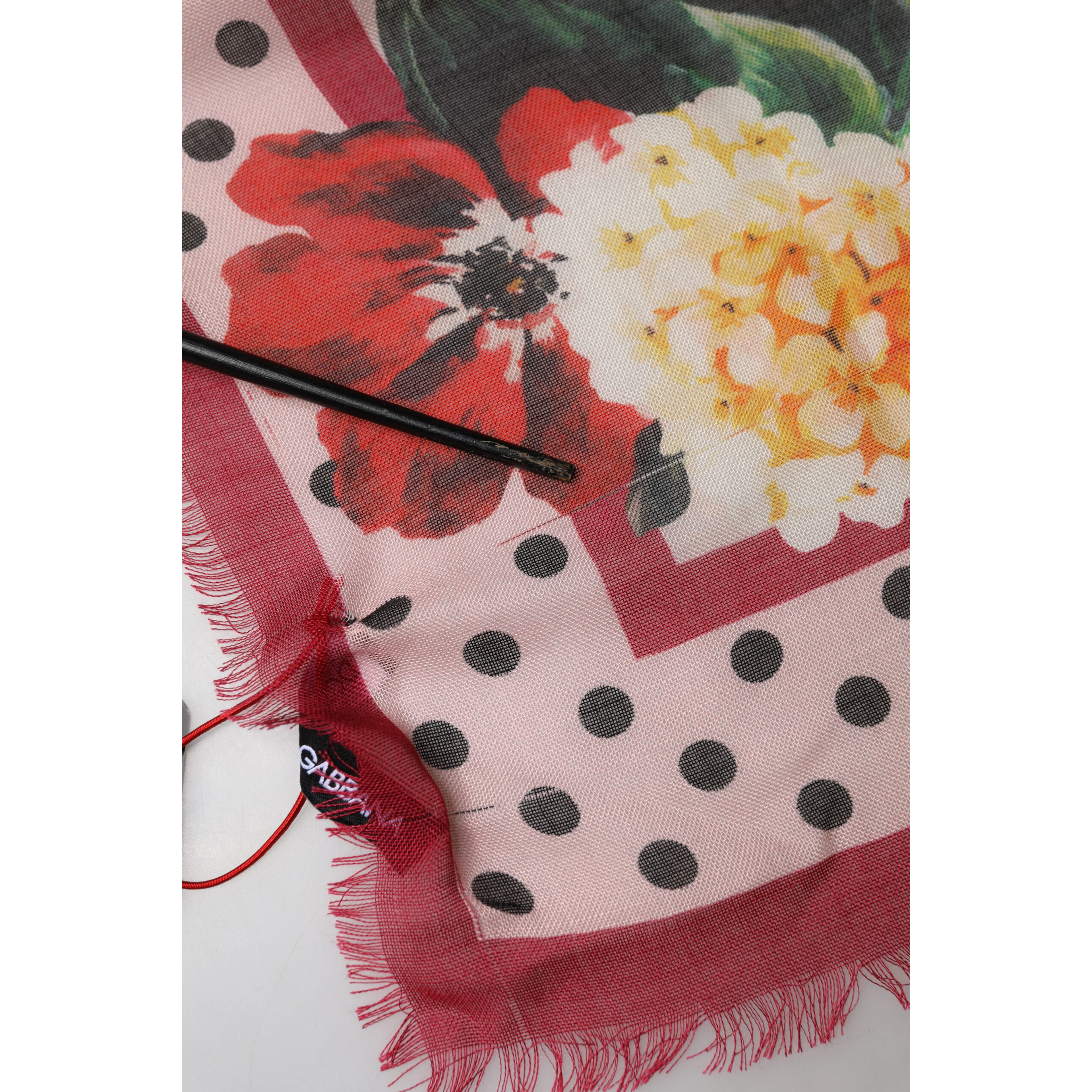 Multicolor Floral Print Square Stole 136cm x 130cm Scarf