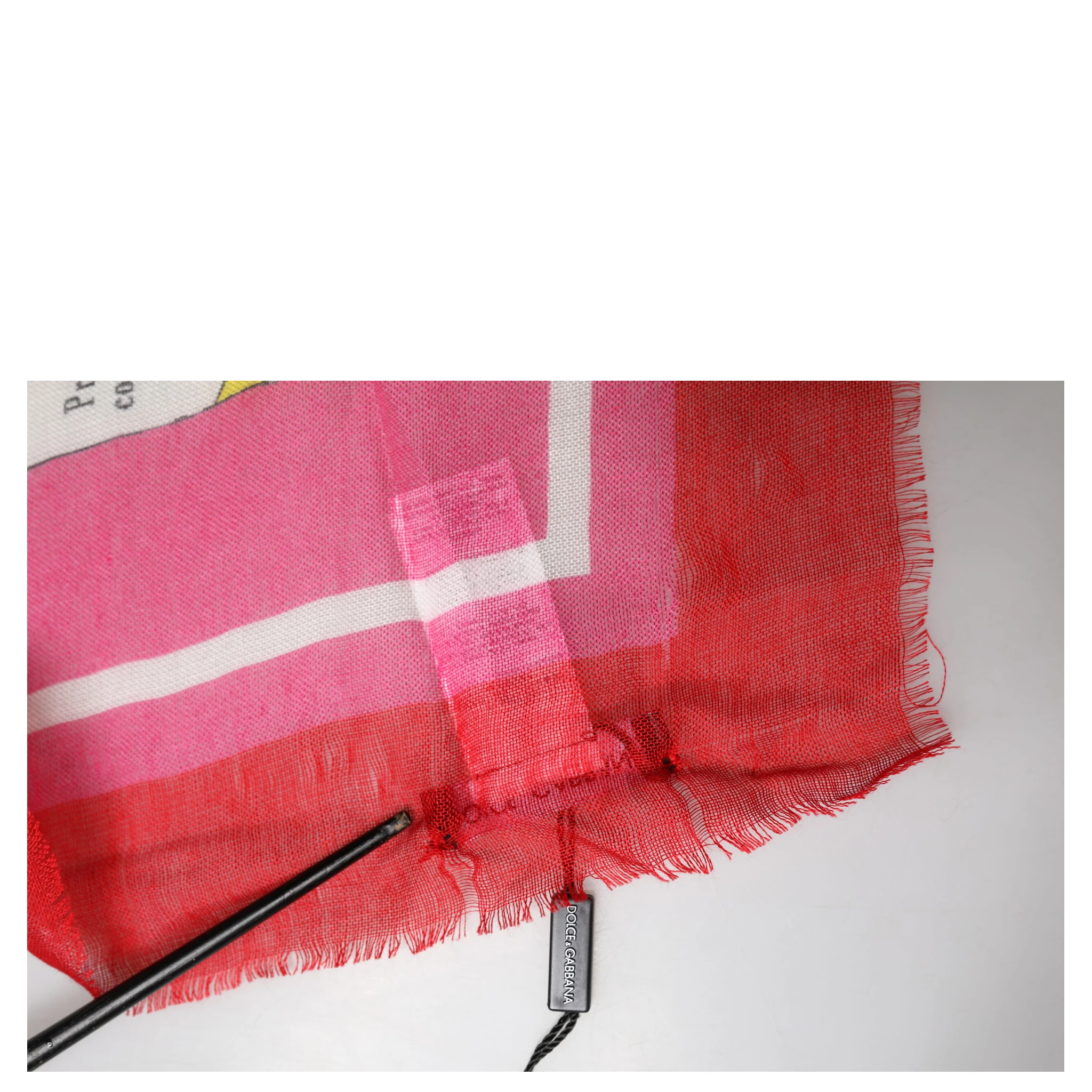 Pink DG Amore Print Neck Square Shawl 140cm x 140cm Scarf