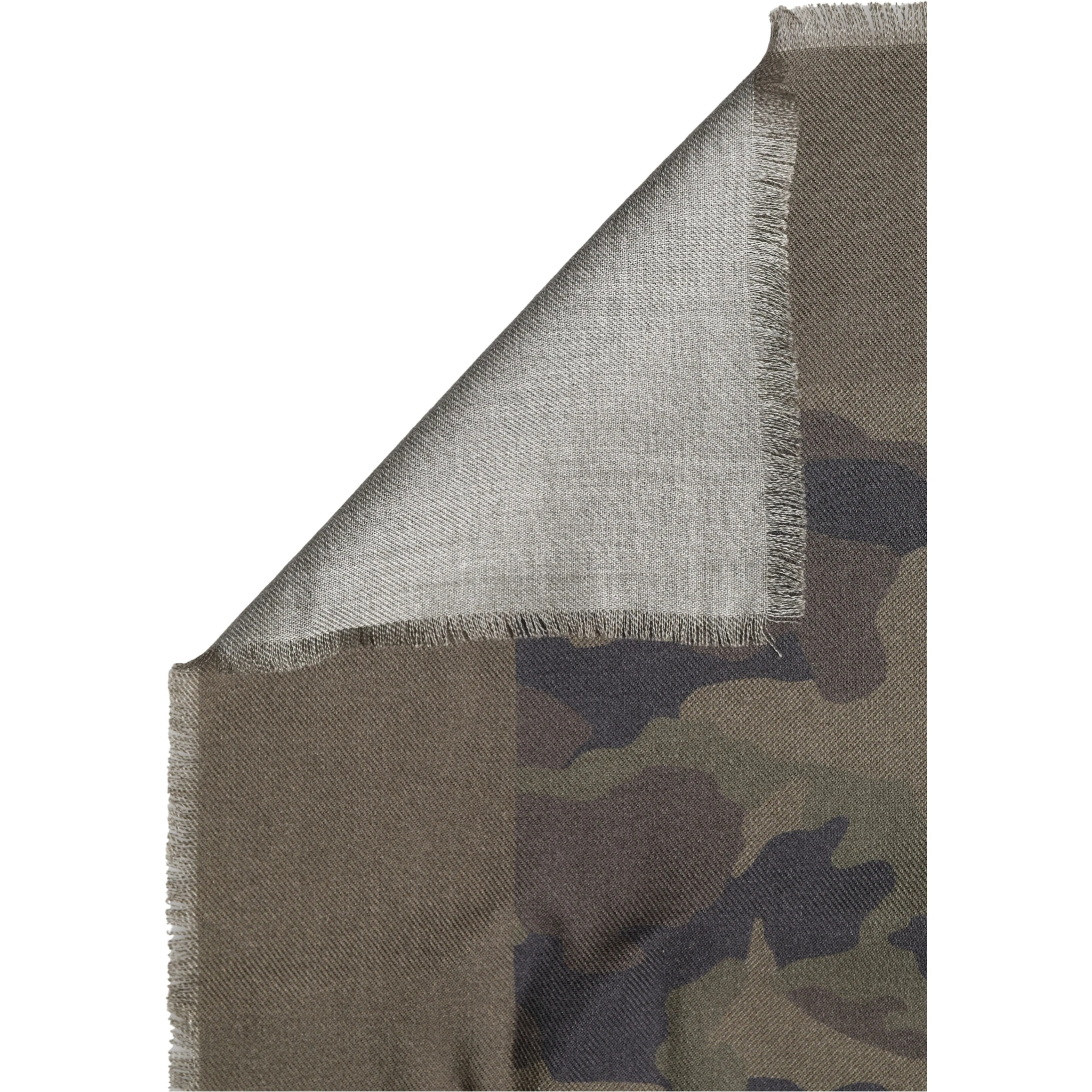 Green Camouflage Logo Cashmere 138cm x 137cm Men Scarf
