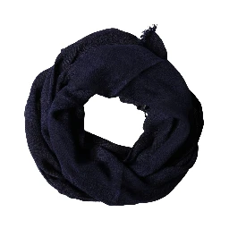 Dark Blue Wool Knit Unisex Wrap Fringe Shawl 170cm x 60cm Scarf