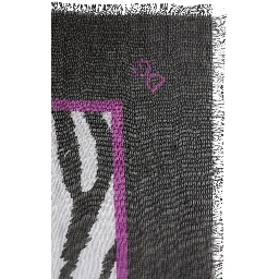 White Black Zebra Pattern Shawl 255cm x 132cm Men Scarf
