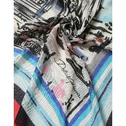 Multicolor Milano Print Cashmere 134cm x 130cm Men Scarf