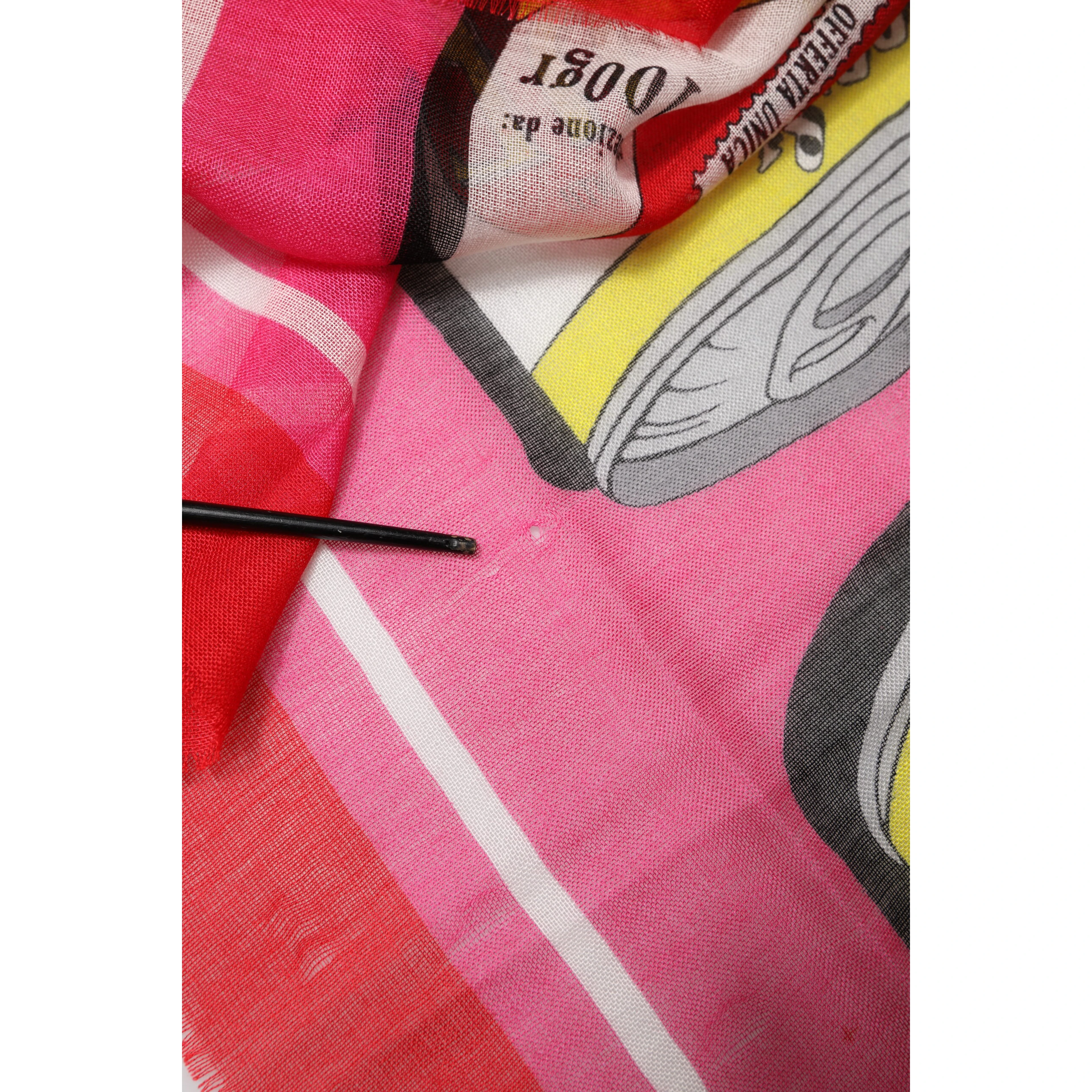 Pink DG Amore Print Neck Square Shawl 140cm x 135cm  Scarf