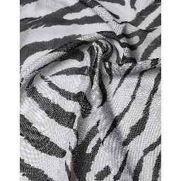 White Black Zebra Pattern Shawl 255cm x 132cm Men Scarf
