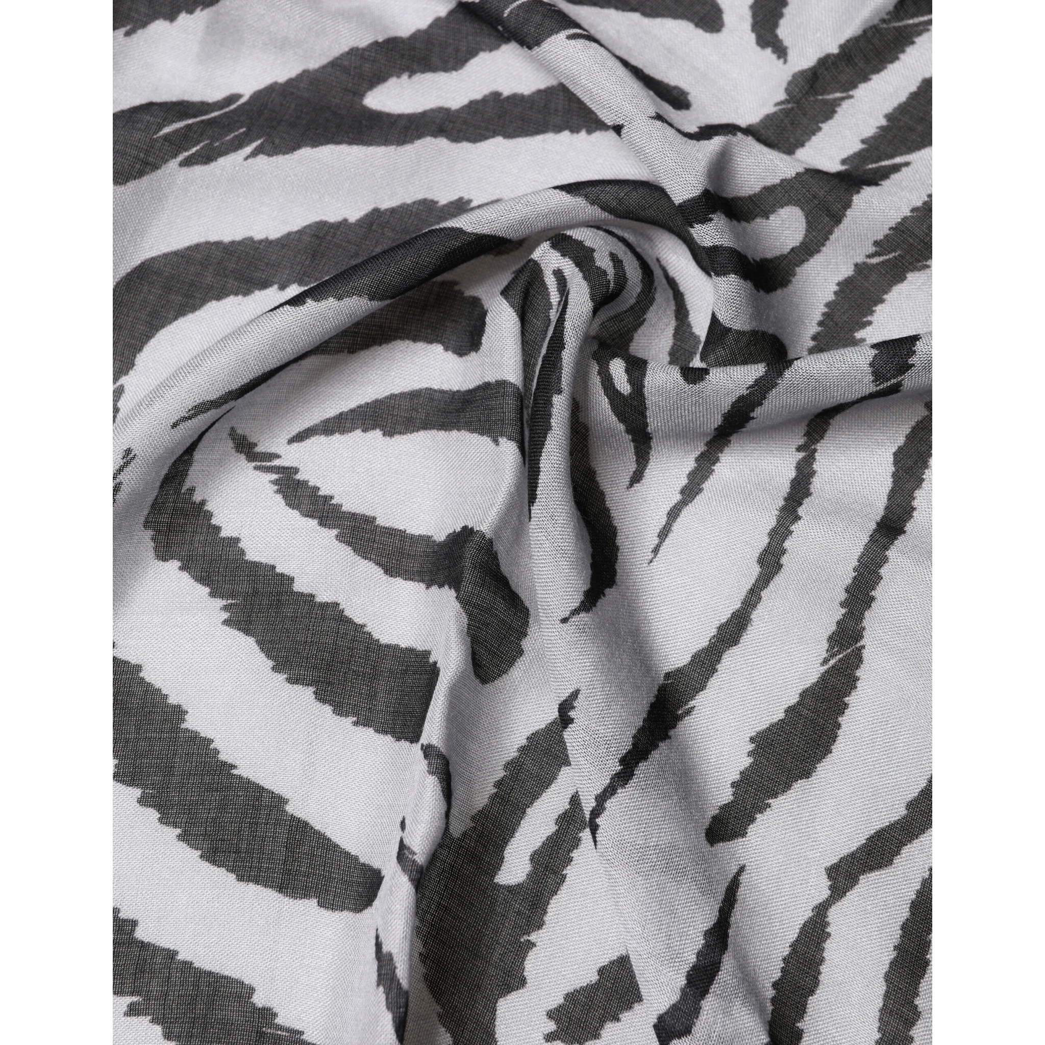 White Black Zebra Pattern Shawl 255cm x 132cm Men Scarf