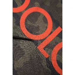 Green Camouflage Logo Cashmere 138cm x 137cm Men Scarf