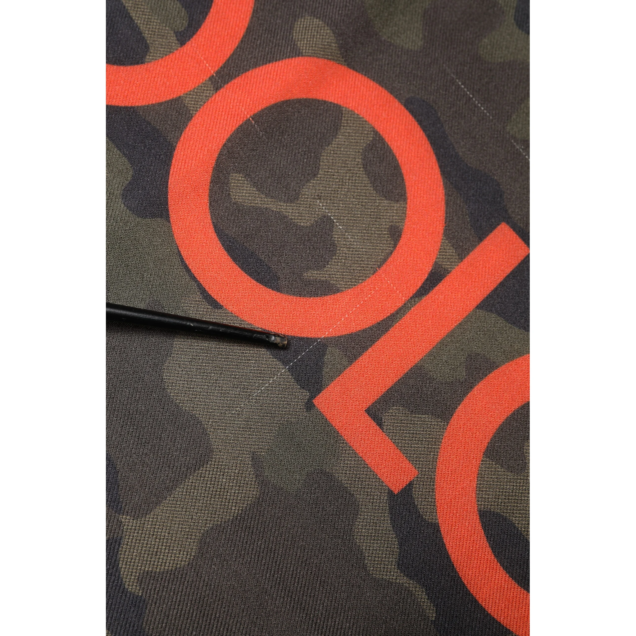 Green Camouflage Logo Cashmere 138cm x 137cm Men Scarf