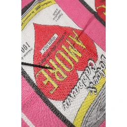 Pink DG Amore Print Neck Square Shawl 140cm x 135cm  Scarf