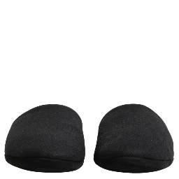 Black Wool Cashmere Red Quilted Slippers Shoes